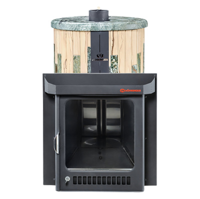 Дровяная печь Ферингер Малютка ПФ в облицовке Жадеит+"Окаменевшее дерево", до 18 м³ Дровяная печь Ферингер Малютка ПФ в облицовке Жадеит+"Окаменевшее дерево", до 18 м³