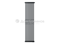 Радиатор труб. Zehnder Charleston 2180, 10 сек.1/2 ниж.подк. RAL9017 matt (9217) (кроншт.в компл)