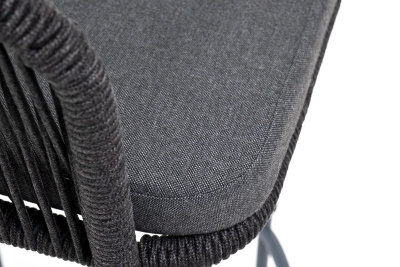 Стул барный 4SIS Марсель из роупа Цвет: серый муар, темно-серый Стул барный 4SIS Марсель из роупа Цвет: серый муар, темно-серый