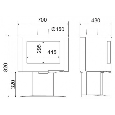 Отопительная печь Supra Persee sur pied, на ножке Отопительная печь Supra Persee sur pied, на ножке