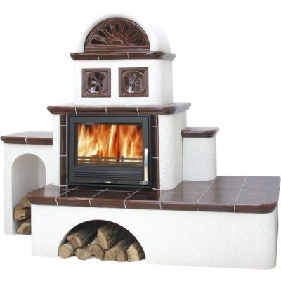 Печь-камин ABX OXFORD (коричневый левая) Печь-камин ABX OXFORD (коричневый левая)