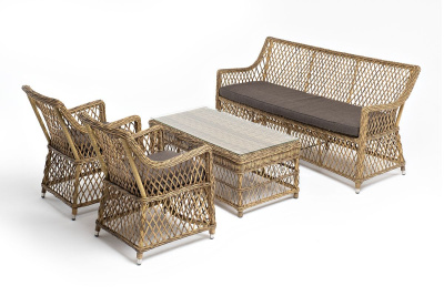 Лаунж-зона 4SIS Асти на 4 персоны Цвет: соломенный