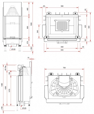 Каминная топка Schmid Lina 5580 h