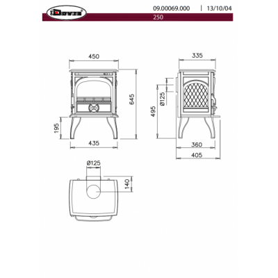 Печь-камин Dovre 250M Печь-камин Dovre 250M