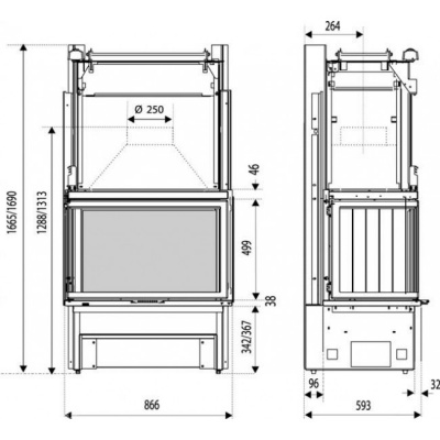 Каминная топка SUPRA Supravision 267 Каминная топка SUPRA Supravision 267