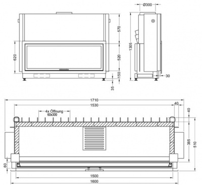 Каминная топка Spartherm Varia B150h