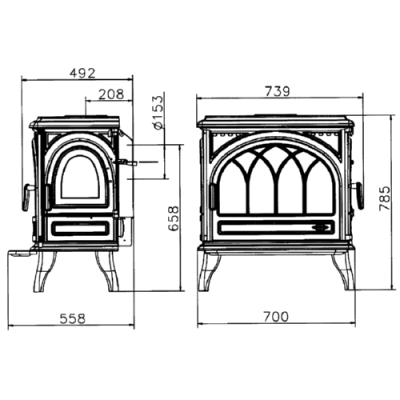 Чугунная печь Godin Petit Carvin