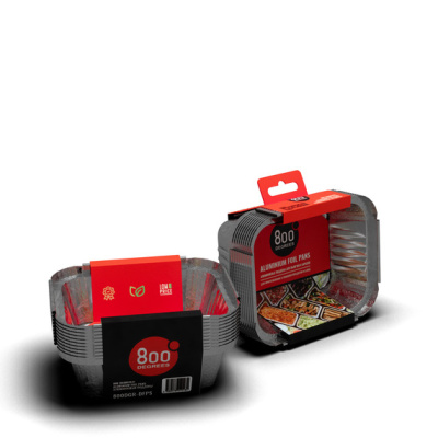 Алюминиевые поддоны 800 Degrees Foil Pans S-size, 10 шт