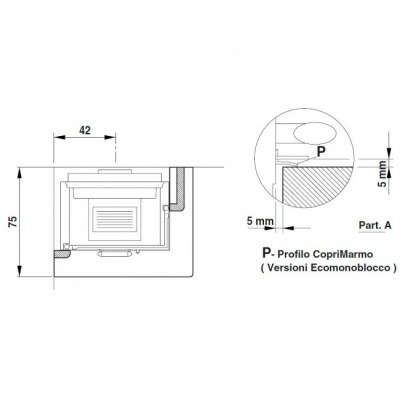 Каминная облицовка Palazzetti Lisbona, столешница - Emperador