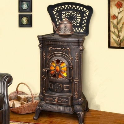 Печь-камин Kaw-Met P9 patyna 10.1 kW