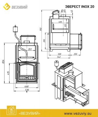 Печь для бани из нерж. стали Эверест INOX 20 (280)