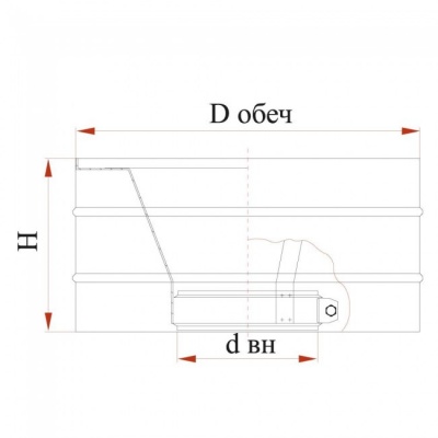 Зонт с ветрозащитой Дымок 0.5 мм, d=100 мм Зонт с ветрозащитой Дымок 0.5 мм, d=100 мм