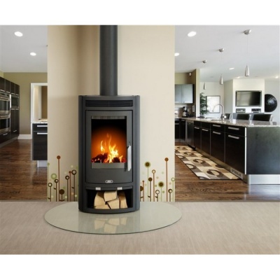 Печь-камин ABX Arktis 4 (серая сталь тальк с верхней плитой)