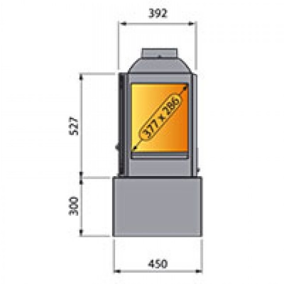 Отопительная печь Liseo Castiron LCI 5 GFR Table, стекло справа Отопительная печь Liseo Castiron LCI 5 GFR Table, стекло справа