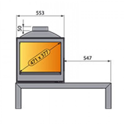 Отопительная печь Liseo Castiron LCI 5 GDF Table, двусторонняя Отопительная печь Liseo Castiron LCI 5 GDF Table, двусторонняя