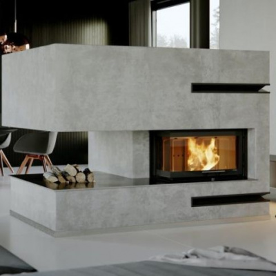 Топка Defro Home Intra SM G Slim угловая, 6 кВт, 683/478/352мм