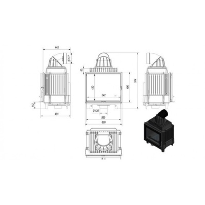 Каминная топка Kratki FRANEK 10