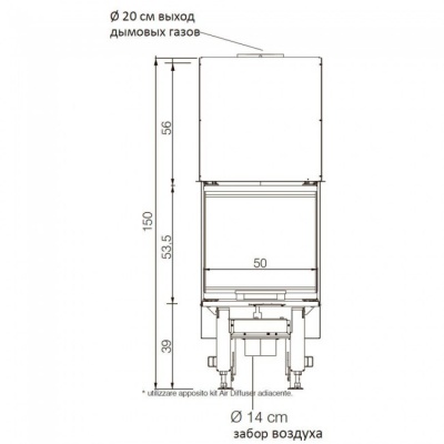 Каминная топка EdilKamin Windo3 P50 Каминная топка EdilKamin Windo3 P50