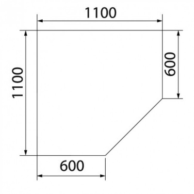Предтопочный лист Вулкан VPL021-R9005, 1100х1100, черный