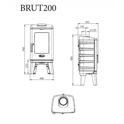 Печь-камин Dovre BRUT200 Печь-камин Dovre BRUT200