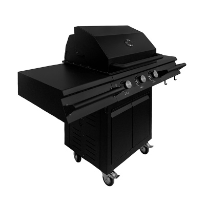 Газовый гриль B-Fire Bizon Premium 3 (2 столика + тележка 60 см.), черный