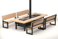 Лавка со спинкой